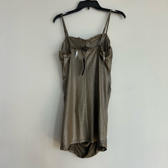 Metallic Ruched Mini Dress - Picture 2 of 2